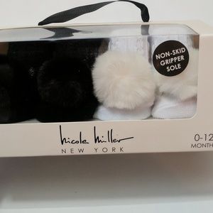 nicole miller baby booties